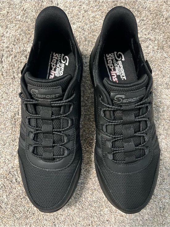 Skechers Other - Skechers Sport Men's Black Hands Free Step-in Walking Shoes
